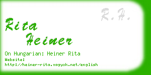 rita heiner business card